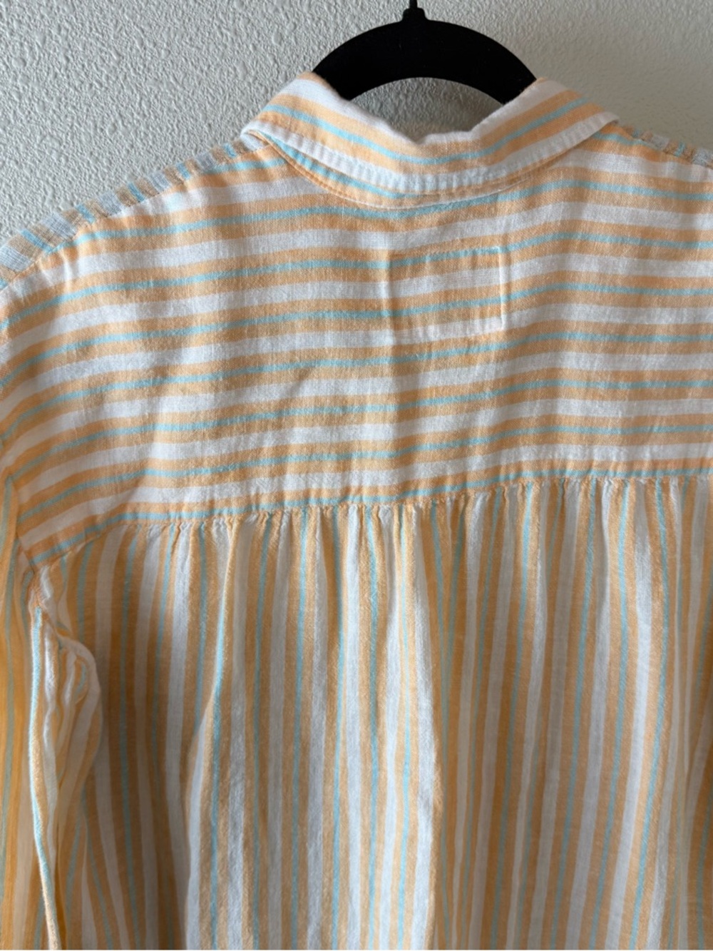 Rails Clio Linen Blend Shirt Button Down Clementine Stripe Women’s XS - Picture 13 of 13